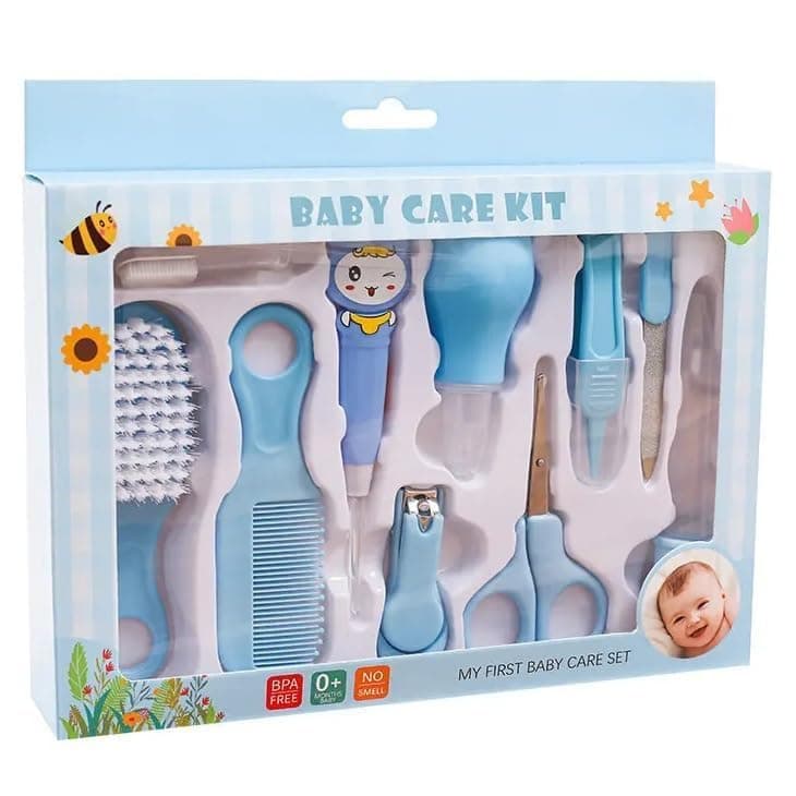 JB Export Portable Manicure Grooming Kit for New Born Baby | 10 in 1 Healthcare Accessories Set to Keep Infants & Toddlers Clean Perfect Nursery Gift with Nail, Hair, Ear Grooming Tools for Kids