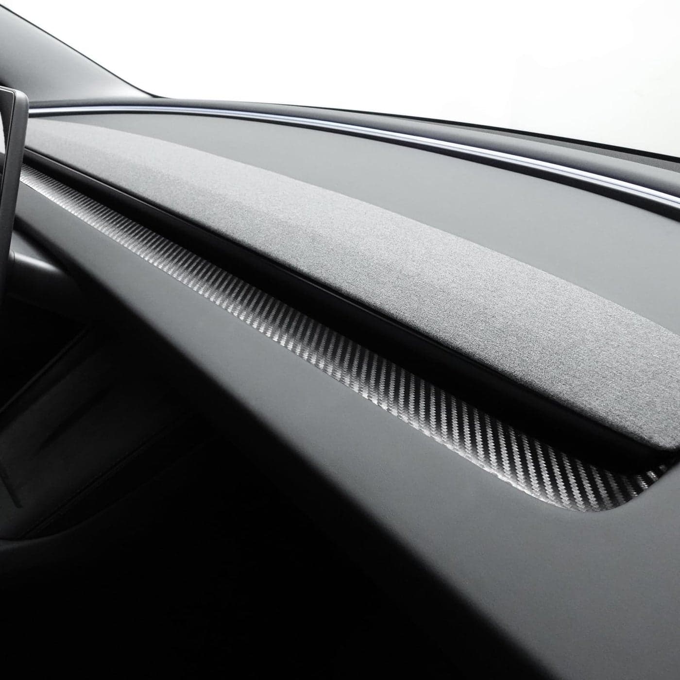 Betterhumz Car Dashboard Panel Trim for Tesla Model 3 M3 Highland 2024 2025 Center Console Front Air Condition Vent Cover Sticker Moulding Tuning Accessories Carbon Leather