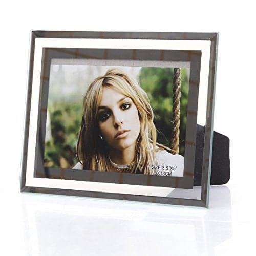 Zhenzan Frames 3.5x5-inch Glass Picture frame for Home Decor,Horizontal or Vertical Display