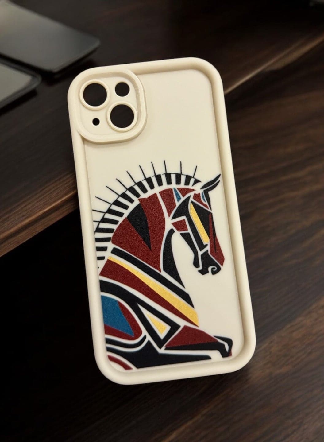 Elegant Cover Case For Iphone 15 Plus Anti Slip Trendy Geometric Design
