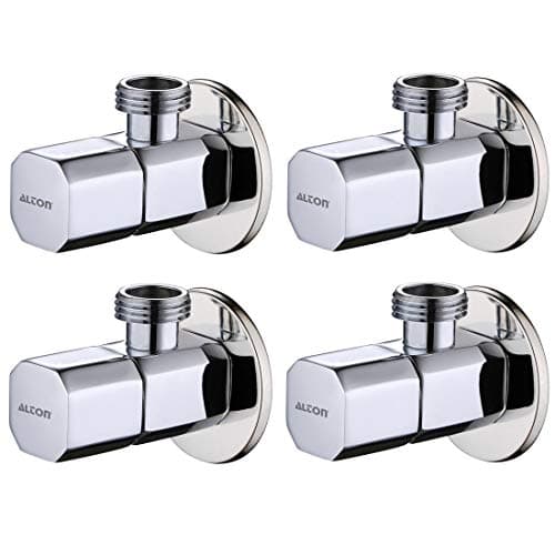 ALTON ALD562 Brass Angle Valve With Wall Flange, Chrome (4-Piece Set)