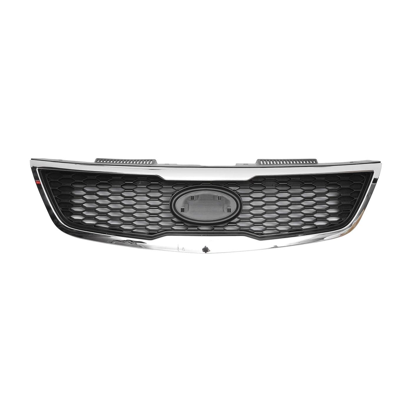 X AUTOHAUX Front Upper Hood Bumper Grille Grill for Kia Forte 20102013 Front Upper Bumper Kidney Grille Grill Black Chrome Silver Tone