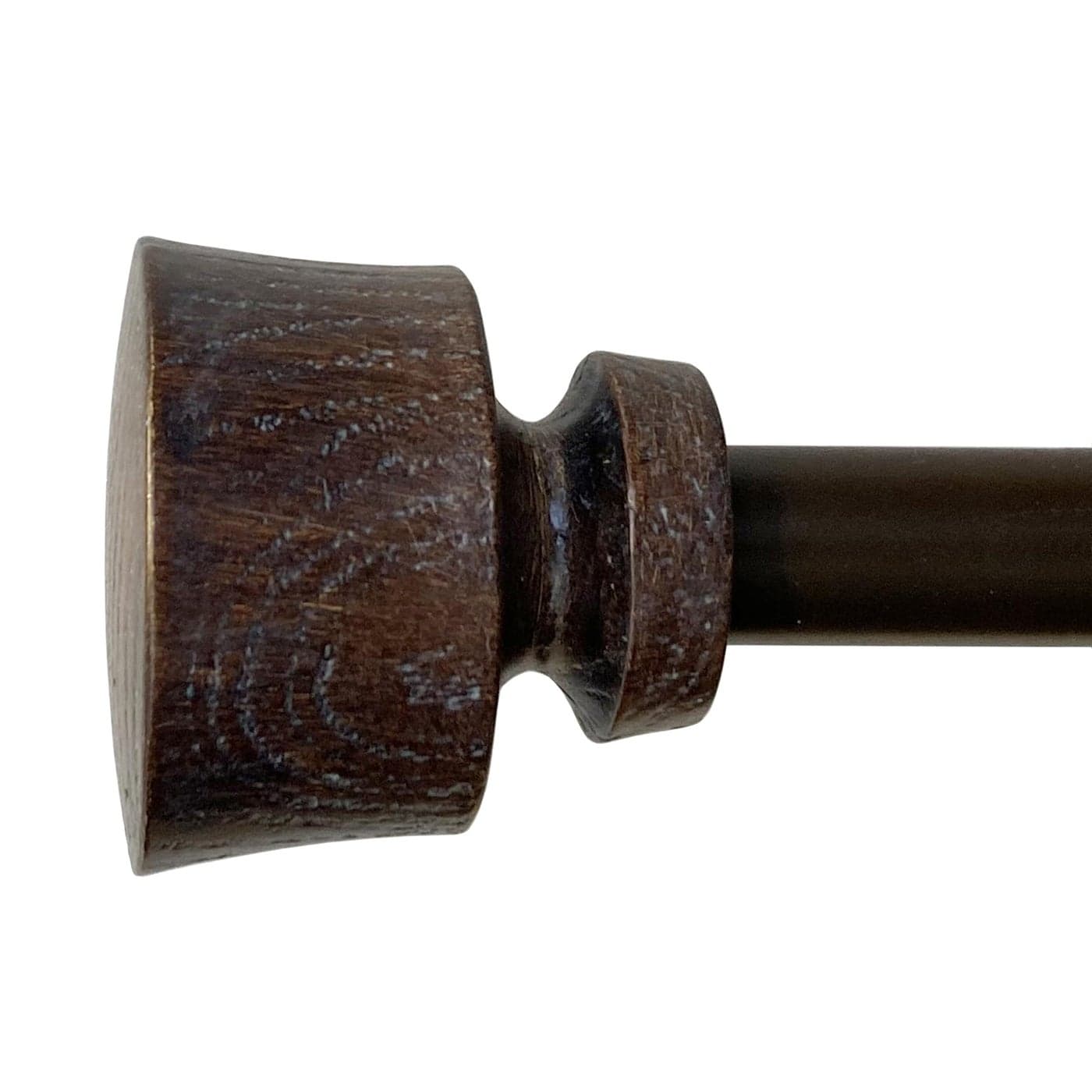 Stockton 86128 Inch Adjustable Curtain Rod Set 58 Inch Diameter in Walnut