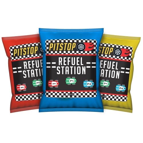 Lets Go Racing Racecar Labels for Chip Bags Stickers for Race Car Birthday Party Favor Bags for Kids 32 Count
