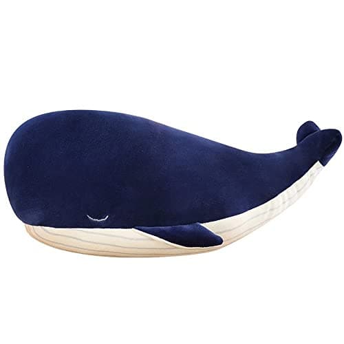 MUPI Whale Stuffed Animals Plush Pillow 4 Size Cute Soft Cotton Plushies Pillows Kawaii Blue Whale Toy Gifts for Kids Boys Girls Adults Blue 10 Inch