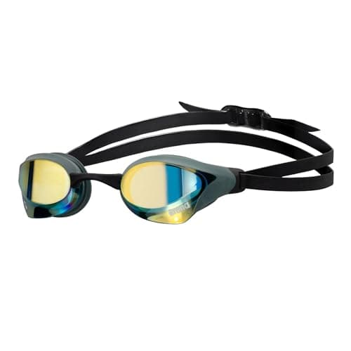 ARENA Unisex Cobra Core Swipe Anti-Fog Racing Swim Goggles for Men and Women Polycarbonate Mirror Lens Competitive Swimmers, Aqua/Sage/Black