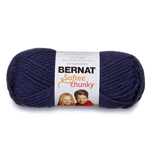 Bernat Softee Chunky Yarn, 3.5 Oz, Gauge 6 Super Bulky, Faded Denim