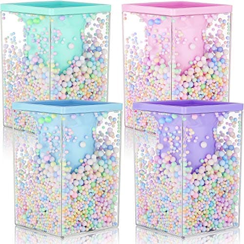 Outus 4 Pieces Cute Pen Holder Bubble Pencil Cup for Kids Kawaii Pencil Holder Desktop Stationery Organizer Makeup Brush Storage Holder for Teen Girls Desk Accessories, 4 Colors