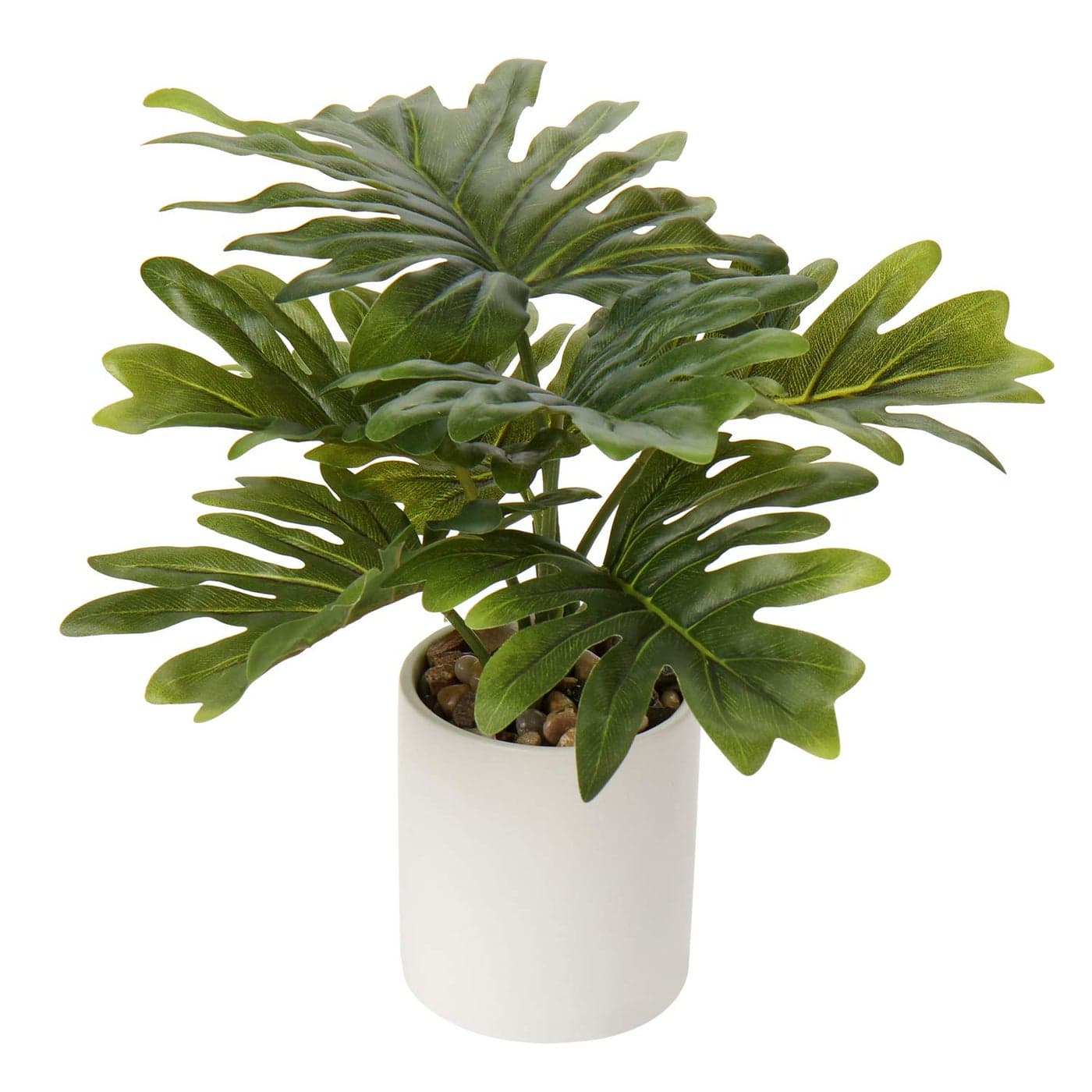Briful Artificial Monstera Plant 13 Small Fake Plant in Ceramic Pot Potted Faux Plant Indoor for Home Bathroom Living Room Table Office Shelf Desk Decorations