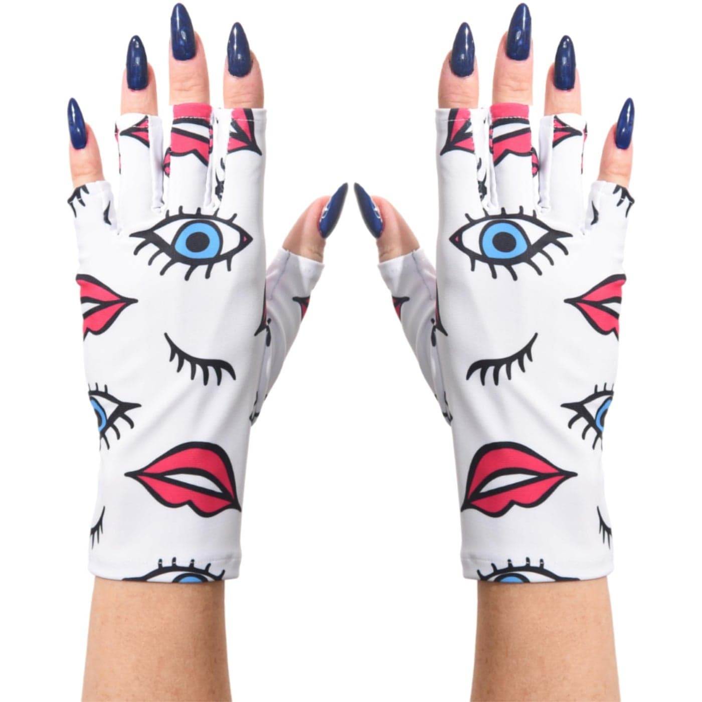 ManiGlovz The Original UPF 50 UV Light Protective Nail Gloves Gel Manicure Gloves and Anti UV Fingerless Gloves for Women Can be Used as Sun Protection Gloves for Driving Lipstick and Lashes