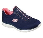 Skechers Womens Summits - Cool Classic NVY/PNK Sneaker - 4 UK (7 US) (149206ID-NVPK)