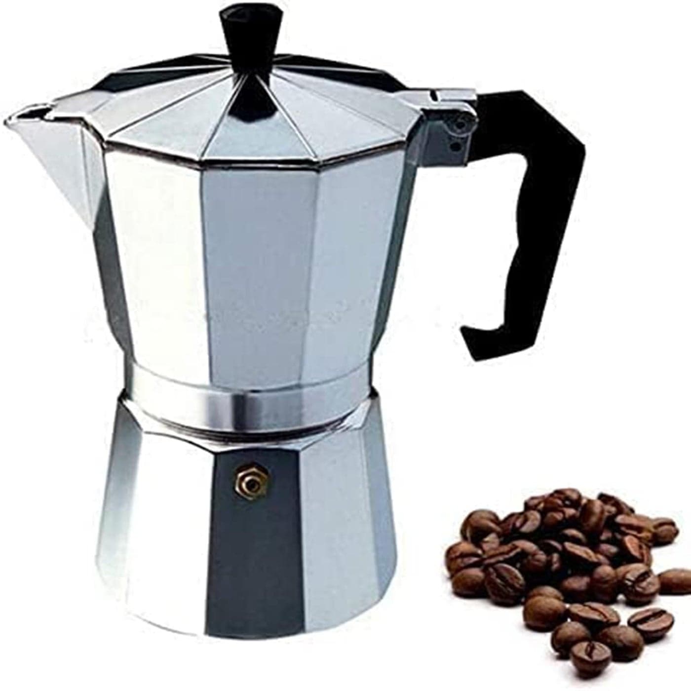 ITRAT Italian Espresso Stove Top Coffee Maker Espresso Cups Italian Stove Top Coffee Continental Percolator Pot Jug Camping Caravan Brewing Rich Coffee Moka Pot 6 Cups 300ml