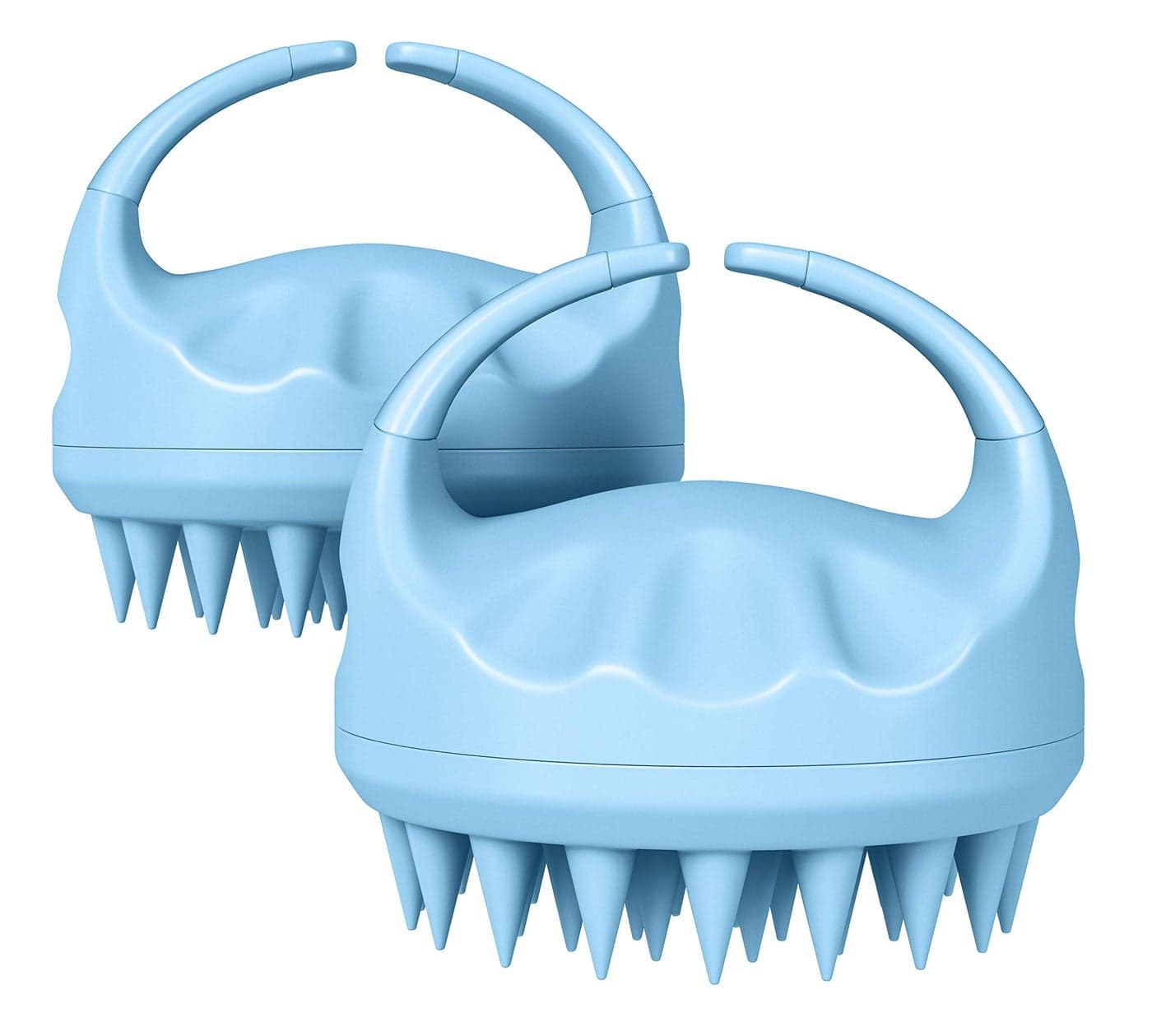 Flathead Products Hair Scalp Massager and Shampoo Brush 2Pack Silicone Scalp Scrubber for Shower and Dandruff Removal Ergonomic Design Hair Brush for Wet and Dry Use Encourages Hair Growth