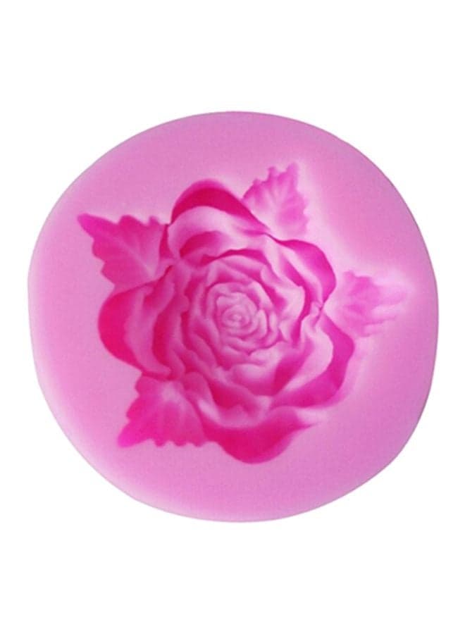 Fondant Rose Shaped Silicone Cake Mould Pink 5x1.5cm