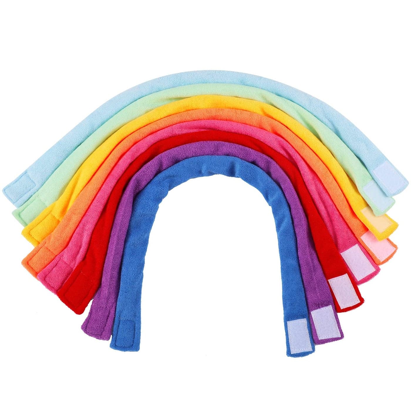 Hicarer 8 Pieces Chew Necklaces for Sensory Kids Soft and Absorbent Terry Cloth Teething Chewy Necklace Absorbent Alternative to Chewing Clothing for Boys and Girls Vibrant Colors