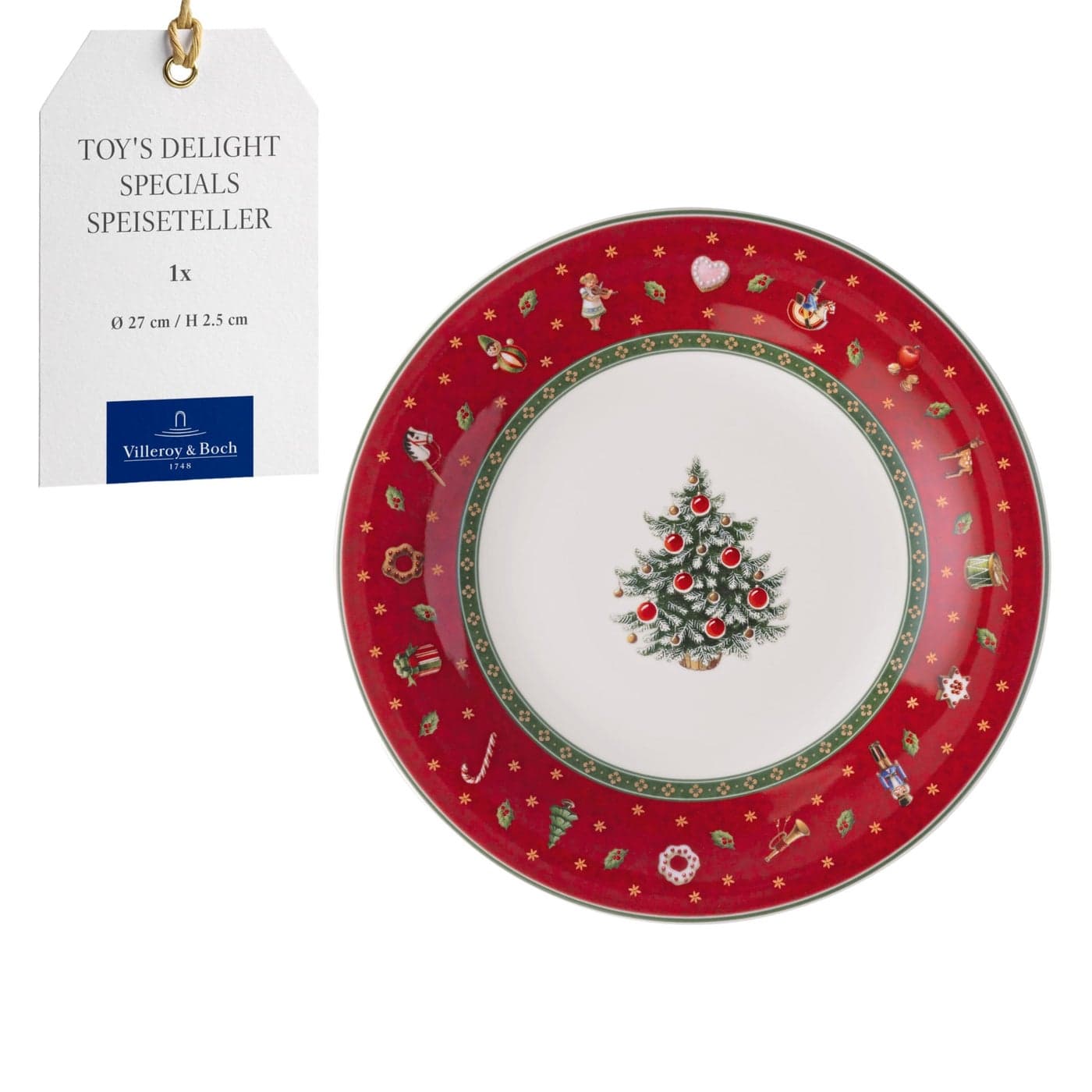 Villeroy Boch Toys Delight Specials Breakfast Dish Porcelain Dessert Plate with Christmas Motif Christmas Tableware 215 cm Dishwasher Microwave Safe