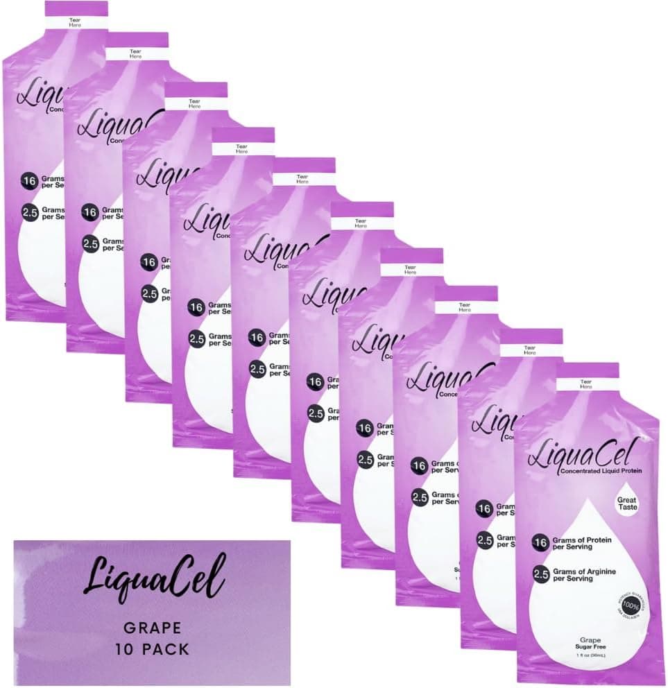 Global Health Products LiquaCel Single Serving Packet Grape 10 Pack