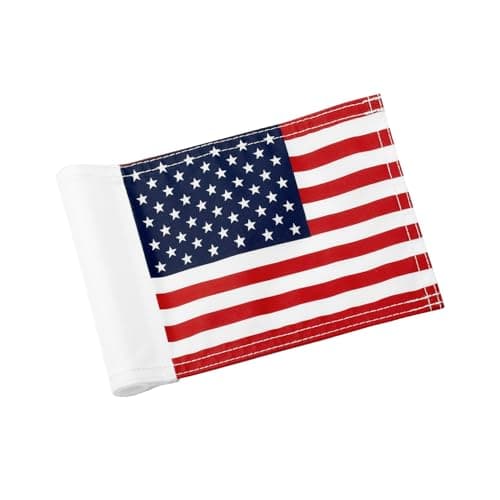 KINGTOP USA Golf Flag 8x6 Inch Premium Dual-Layer 420D Nylon, Double Sided American Pattern Printing, Tube Inserted Mini Practice Putting Green Flags for Yard, 1-Pack