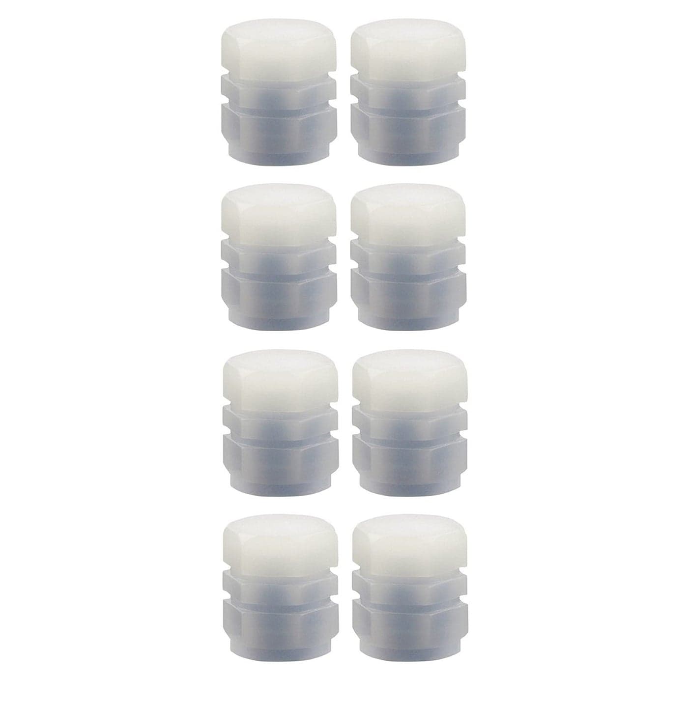 AUGEN 8 Pieces Luminous Auto Dust Tyre Valve Caps Fluorescent Blue Valve Caps Tyre Decoration Car Motorcycle Bicycle Wheel Hub Glowing Valve Covers (Pack of 8)