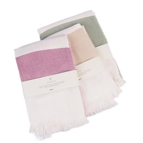 HABER 100% Bamboo Bath Towel (150 x 75 cm) – Ultra-Absorbent, 3X Softer Than Cotton, Quick Dry & Lightweight Large Eco-Friendly Towel for Bath, Gym & Travel – Assorted Colours Pack of 3
