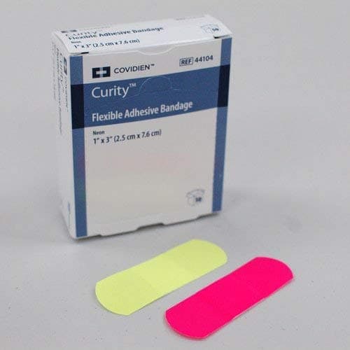 Covidien 44104 Neon Flexible Bandages Box 50 Bandages 3 X 1