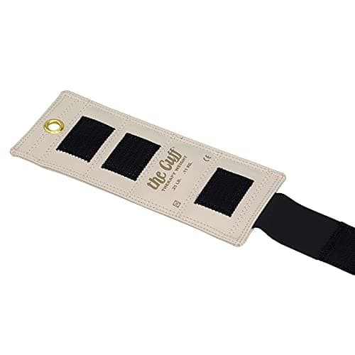 The Cuff Original Adjustable Ankle and Wrist Weight for Training Dance Running Cardio Aerobics Toning and Physical Therapy for Men and Women 25 lb White
