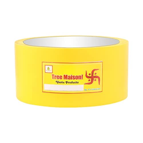 TREE MAISON CORONATING HOMES Vastu Yellow Tape | Size - 2 Inch (48 Mm) Approx | Length- 20 Meter (Approx) | Vastu Tape Remedy For Toilet | Vastu Tape For Main Door Entrance | Tape Remedy | Pack Of 1
