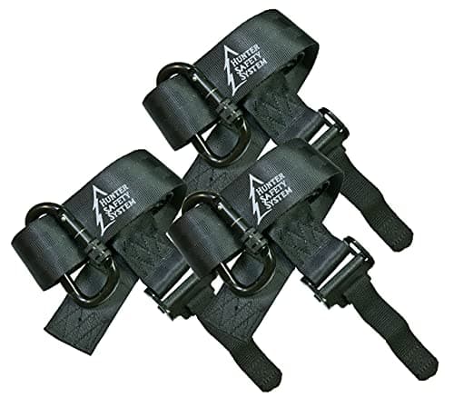 Hunter Safety System Quick-Connect Treestrap - Pack of 3 - Tree Climbing Gear for Tree-Stand Hunting - Comfortable Hunting Gear and Durable Hunting Equipment (Black)