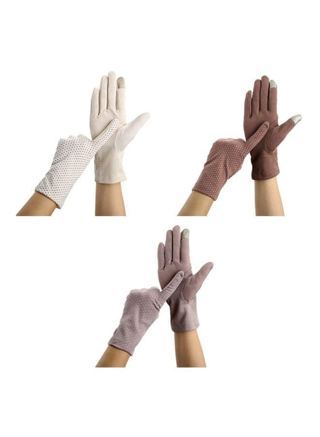Pair Of 3 Sun And UV Protection Gloves