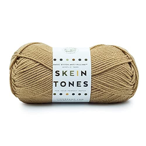 Lion Brand Yarn Basic Stitch AntiPilling Yarn for Crocheting Knitting and Crafts Hazelnut 1 Pack