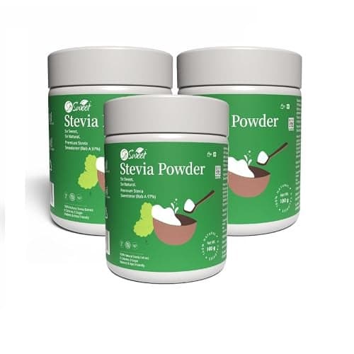 So Sweet Stevia Powder Sugar Free Natural Zero Calorie Sweetener For Diabetes Care 300gm (Pack of 3)