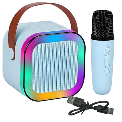 MM TOYS Mini Mic Wireless System Toy Set for Kids| Rechargable Mic with Speaker | Birthday Gift for 4-12 Year Old Boys and Girls - Color As Per Availability