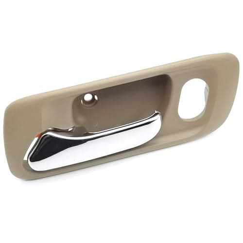 Front Left Driver Side Interior Inside Door Handle for 1998-2002 Honda Accord Sedan, Beige Housing with Chrome Lever, Replace# 72165-S0X-A21ZB