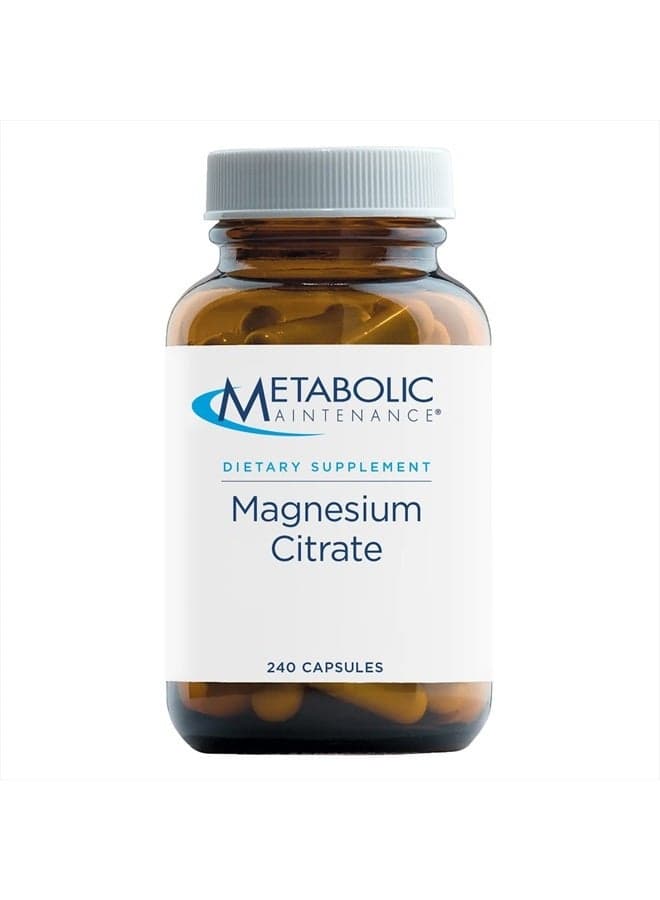 Magnesium Citrate - 150mg Pure Magnesium + Vitamin C Bone Strength Supplements - Calm, Sleep, Muscle & GI Support - No Fillers (240 Capsules)