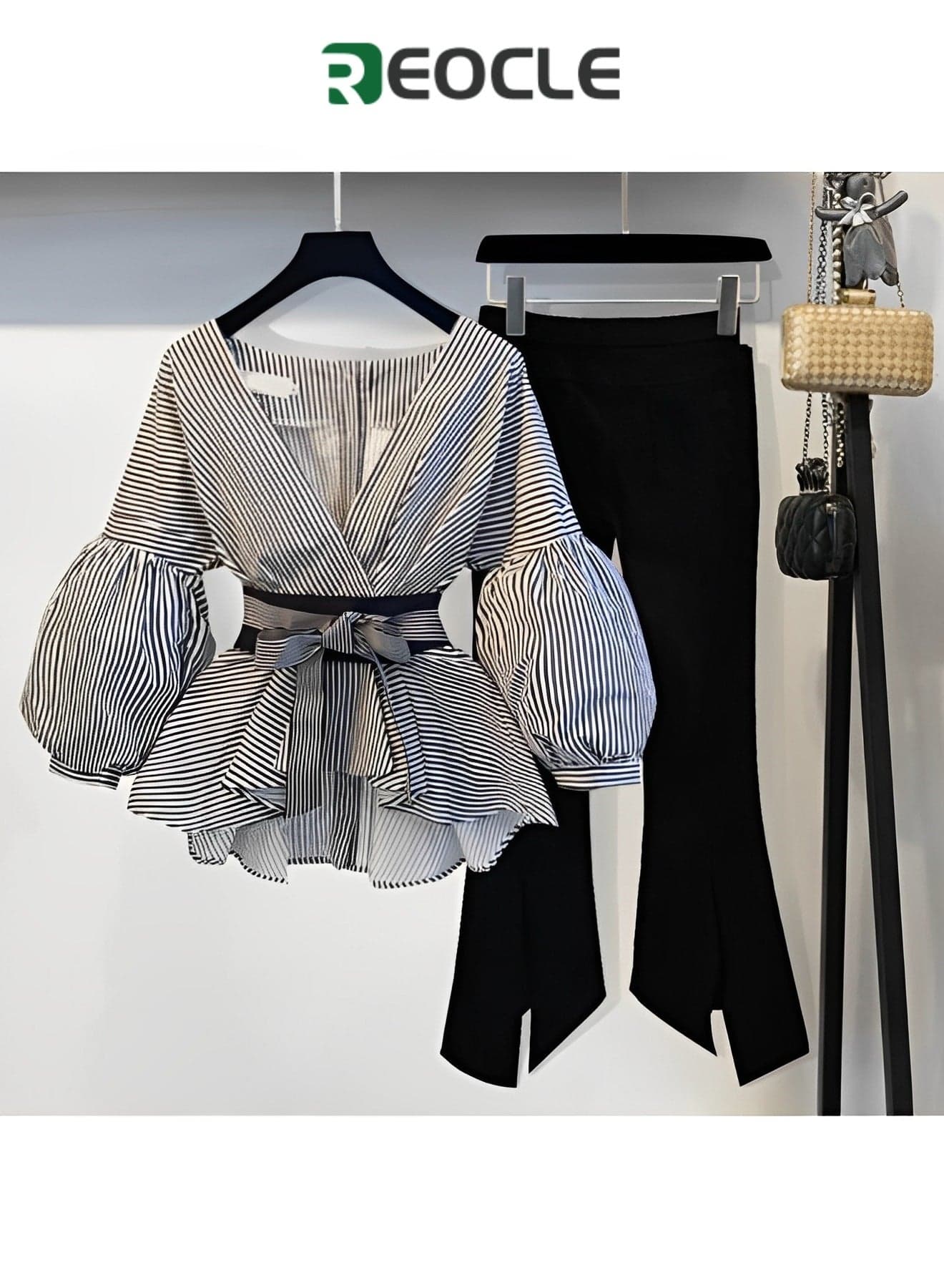 Spring and Autumn Suit for Women Trousers Fashionable and Age-reducing Suit for Small People Making Taller and Slimmer Fashionable Suit