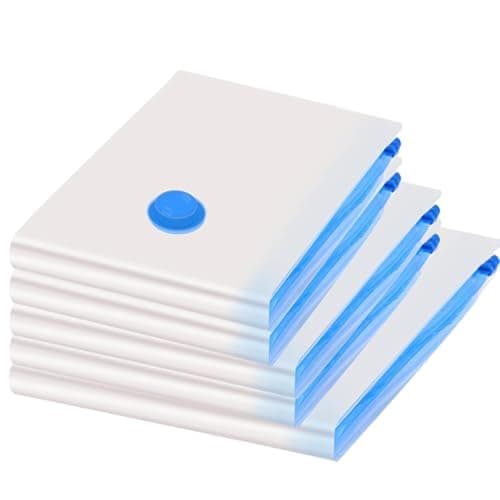 HSR 3 Pack Space Saver Vacuum Storage Bags for Clothing Travel, Vacuum Seal Compression Bags for Clothes, Packing, Luggage, Blankets, Comforters and Pillows (Without Pump)