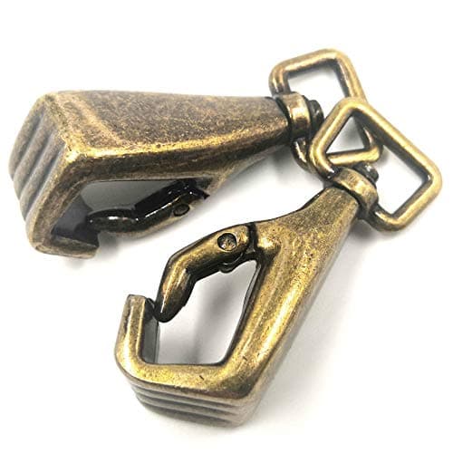 YIXI-SBest 4 Pcs Zinc Alloy Fist Shape Swivel Buckles Trigger Spring Keyring Buckle, Clasps Hooks Keychain Ring Buckles Shinning Swivel Snap Fashion Clips (14.5mm, Bronze)