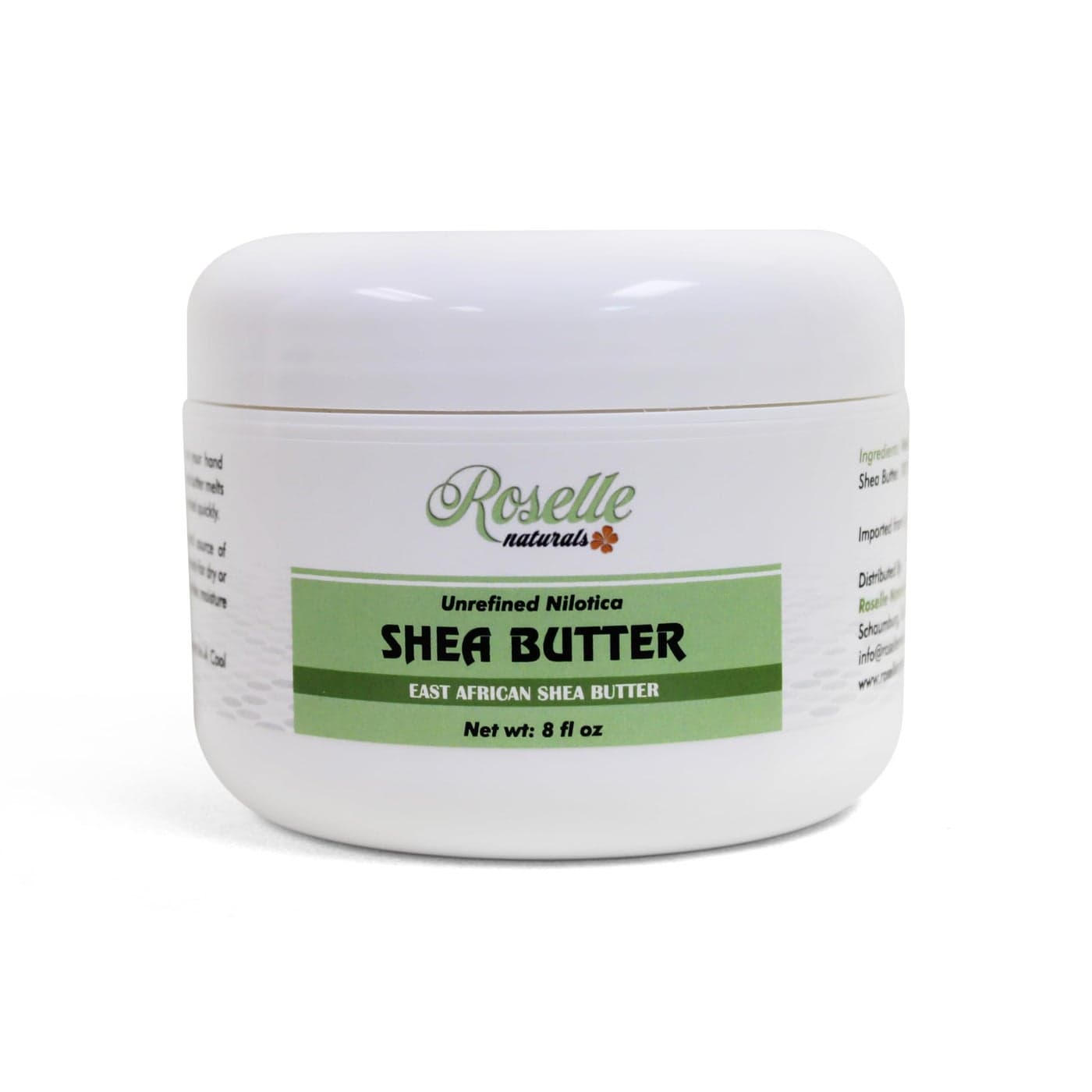 Roselle Naturals African Shea Butter All Natural Nilotica Shea Butter Raw Organic Unrefined Pure and Creamy White Shea Nilotica for Skin Face Hair and Body 8 oz