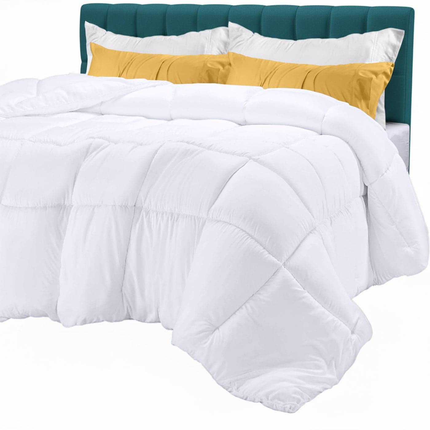 Utopia Bedding Comforters Twin XL Size All Season Duvet Insert Down Alternative Box Stitched Bed Comforter with Corner Tabs Machine Washable White