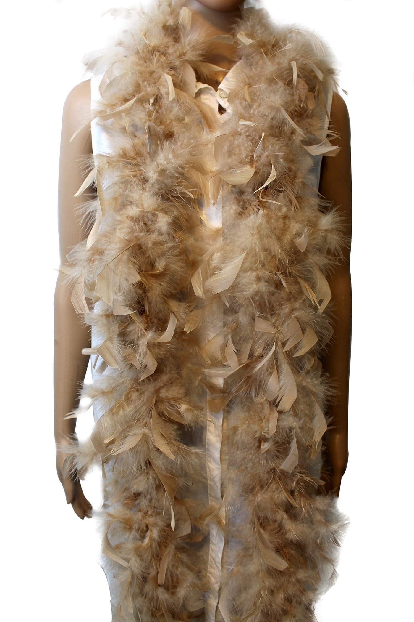 Flydreamfeathers 40 Gram 72 Long Turkey Chandelle Feather Boa Dancing Wedding Crafting Party Dress Up Halloween Costume Decoration brown color