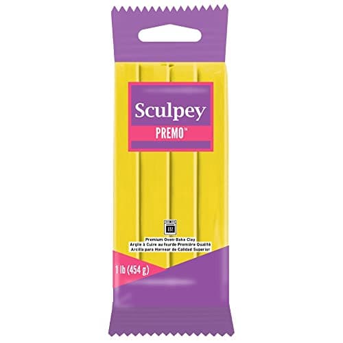 Sculpey Premo Polymer Oven-Bake Clay, Cadmium Yellow Hue, Non Toxic, 1 lb. bar