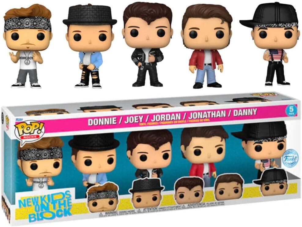 NKOTB Funko POP New Kids on The Block Band 5Pack Exclusive Pop Vinyl Figures 65234