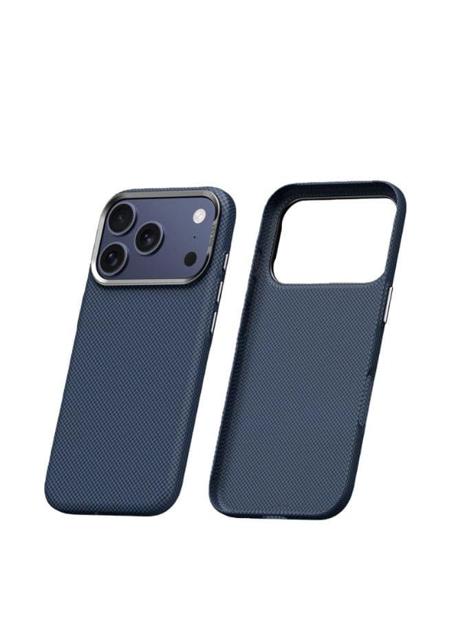 Carbon Fiber Ultra Thin Shockproof Phone Case Compatible with iPhone 17 Pro Max 2025 Featuring Aluminum Alloy Frame and Anti Fingerprint PC Backcover