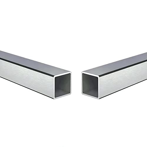 Stainless Steel Square Tubing Tube 20mm x 20mm x 1mm x 200mm, 0.8" x 0.8" x 1/25" x 7.87" Long, 2 Pack 304 SS Square Tubings 1mm Thickness Polished Finished from Bopaodao