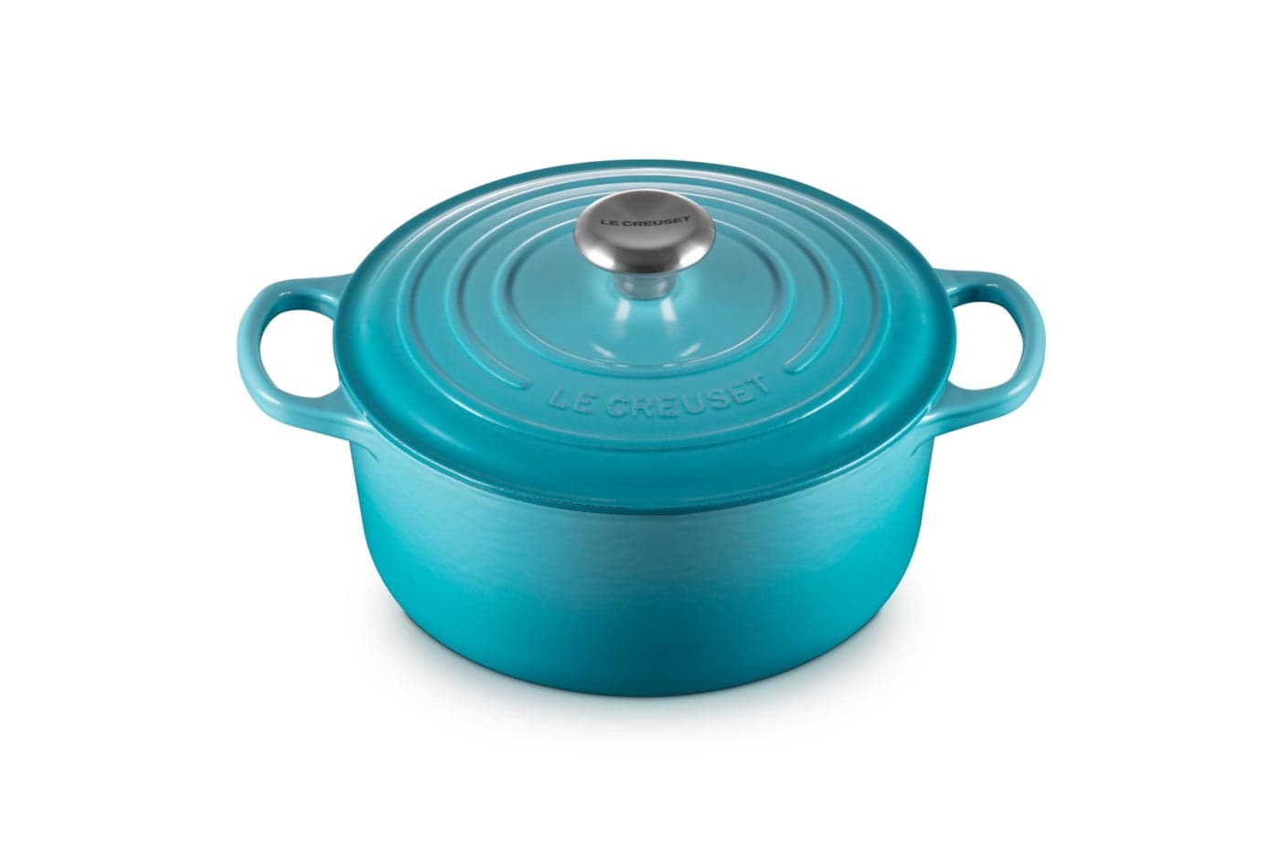 Le Creuset Enameled Cast Iron Signature Round Dutch Oven, 4.5 qt., Caribbean