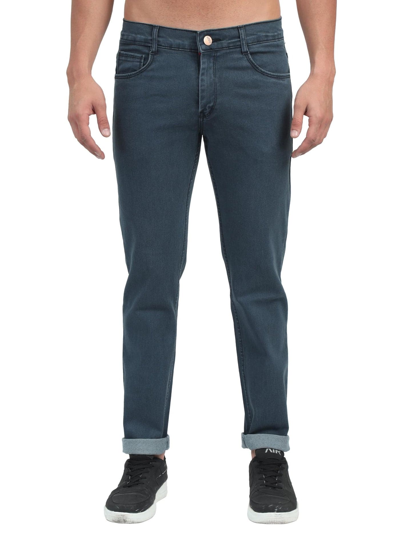 Miraan Men's Regular-Fit Denim Mid Rise Jeans Pant (SIGJEANSDARKGREY36_Dark Grey_36)