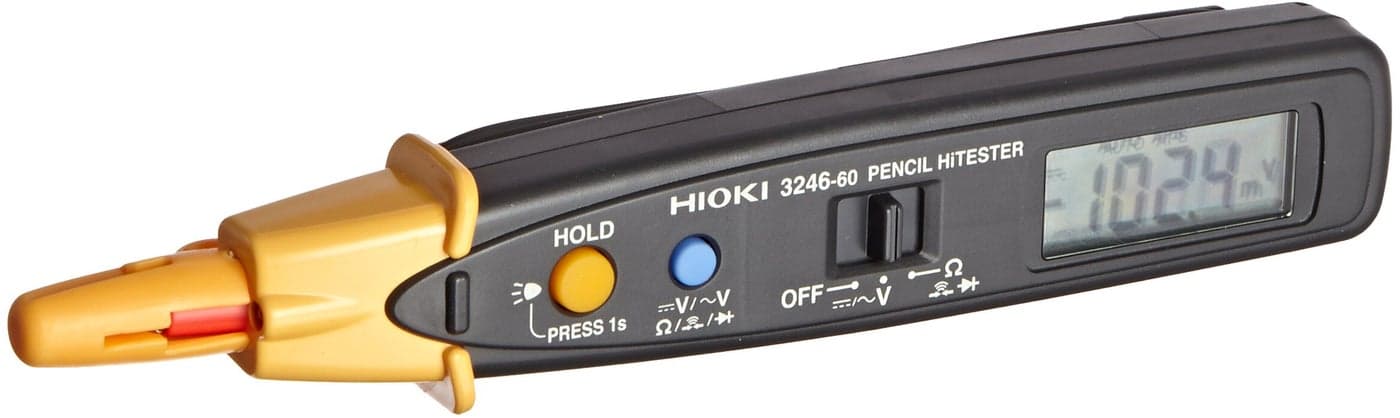 Hioki 3246-60 HiTester Pen-Sized Digital Multimeter with Flashlight, 42 Megaohms, 600V