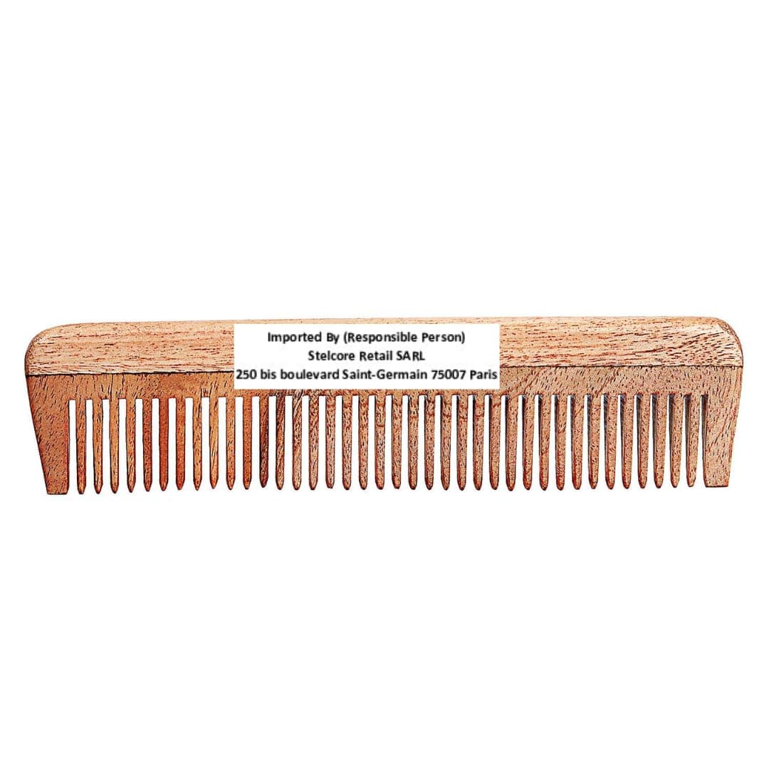 SVATV Handcrafted Neem wood Comb For Detangling Hair For Thick Curly And Wavy Hair Nonstatic And Ecofriendly With Wide Tooth For Grooming Hair Comb N42