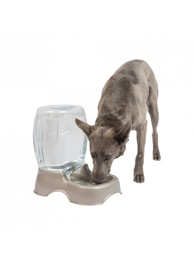 Petmate Pet Cafe Waterer Cat and Dog Water Dispenser 4 Sizes, 3 GAL, Pearl Tan, Made in USA