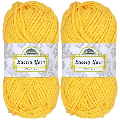 JubileeYarn Lacery Yarn 100gSkein Chunky Cotton Super Sunshine 2 Skeins
